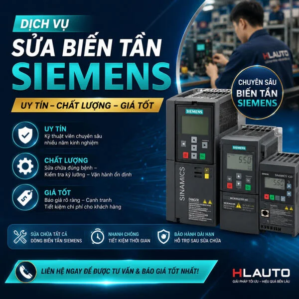 Sửa biến tần Siemens từ A‑Z: Bảng mã lỗi, hướng dẫn chi tiết & dịch vụ tại xưởng