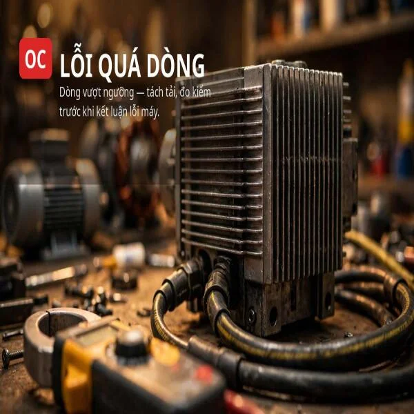Lỗi quá dòng OC ở biến tần: nguyên nhân, cách đo kiểm và xử lý triệt để