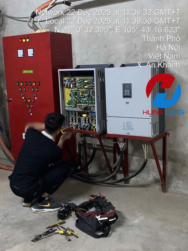 Sửa biến tần LS iP5A 132kw tại chung cư An Khánh