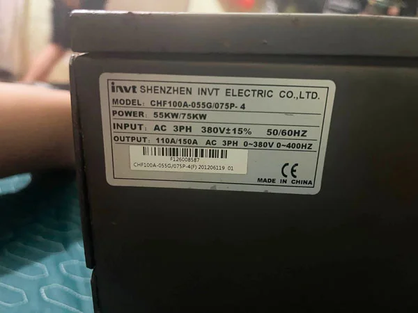 Thông số biến tần INVT CHF100A 55/75kw