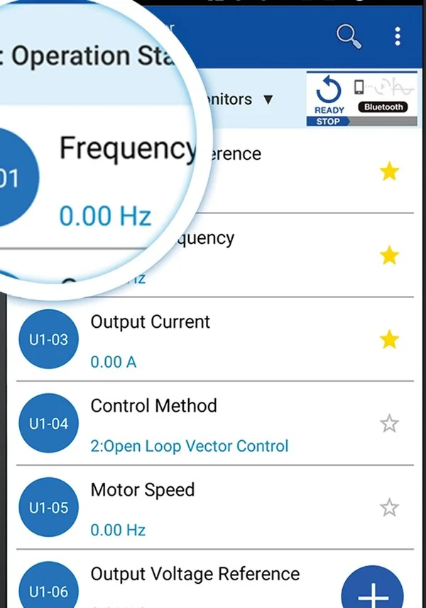 Màn hình giám sát DriveWizard Mobile