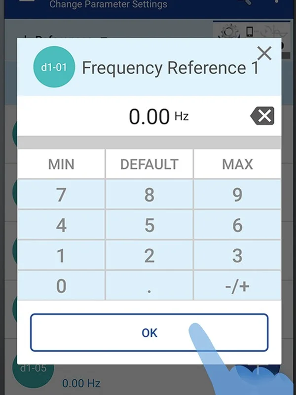 Sửa tham số trên DriveWizard Mobile