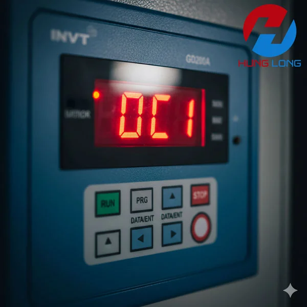 Biến tần INVT báo lỗi OC1